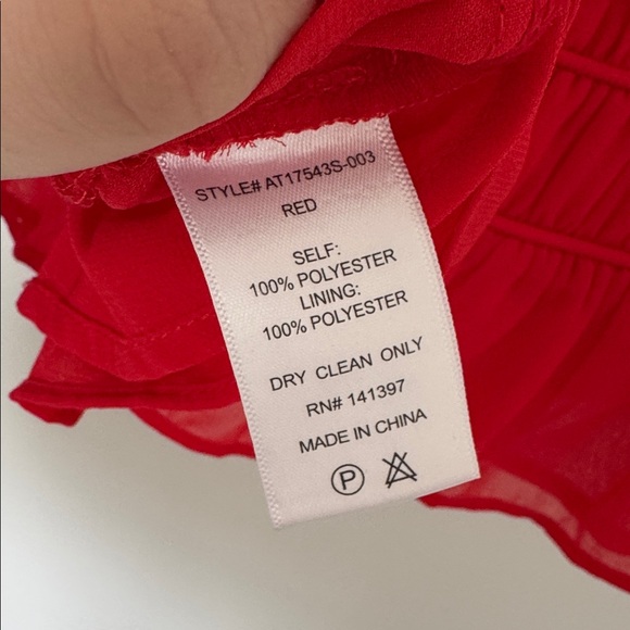 ASTR The Label Shirred Crop Tank, Red - Size S - Picture 6 of 6